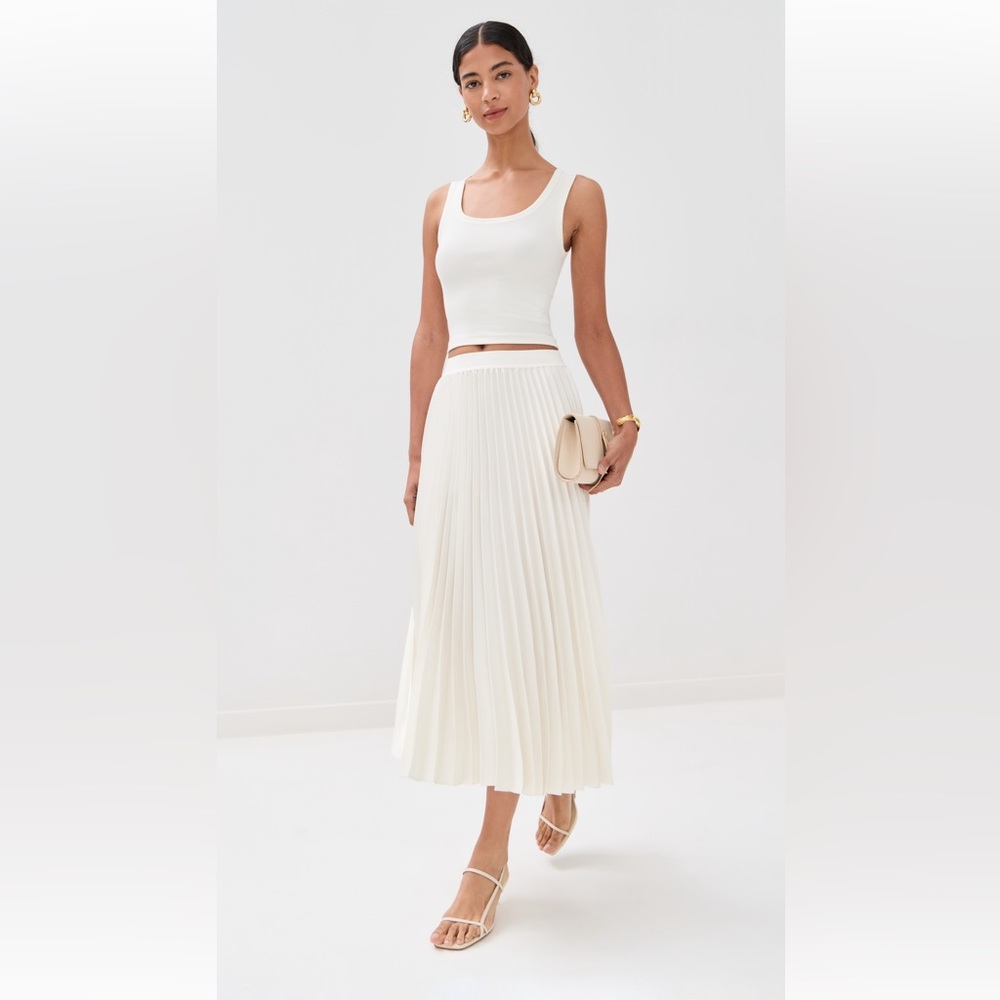 Rails Cream Maxi Pleated Skirt